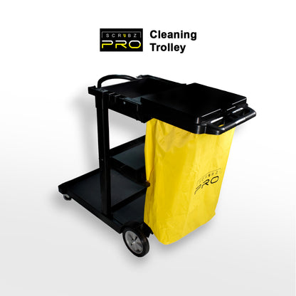 SCRUBZ Pro Cleaning Trolley, Movable Janitorial Cart