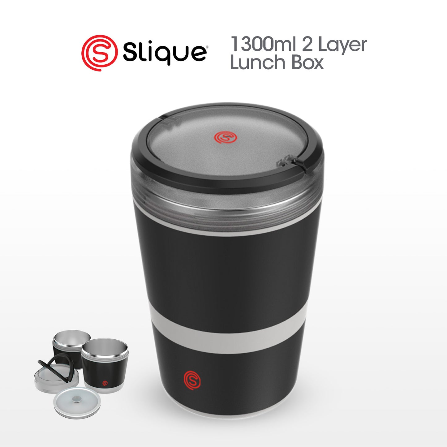 SLIQUE 2 Layer Lunch Box 1300ml