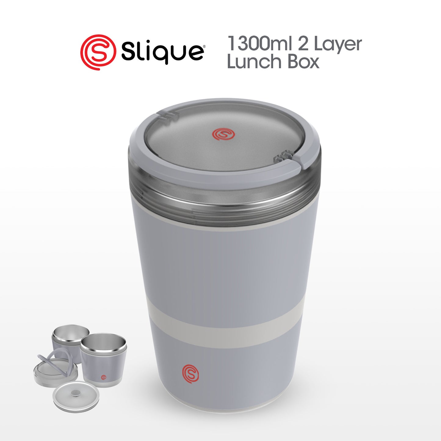 SLIQUE 2 Layer Lunch Box 1300ml