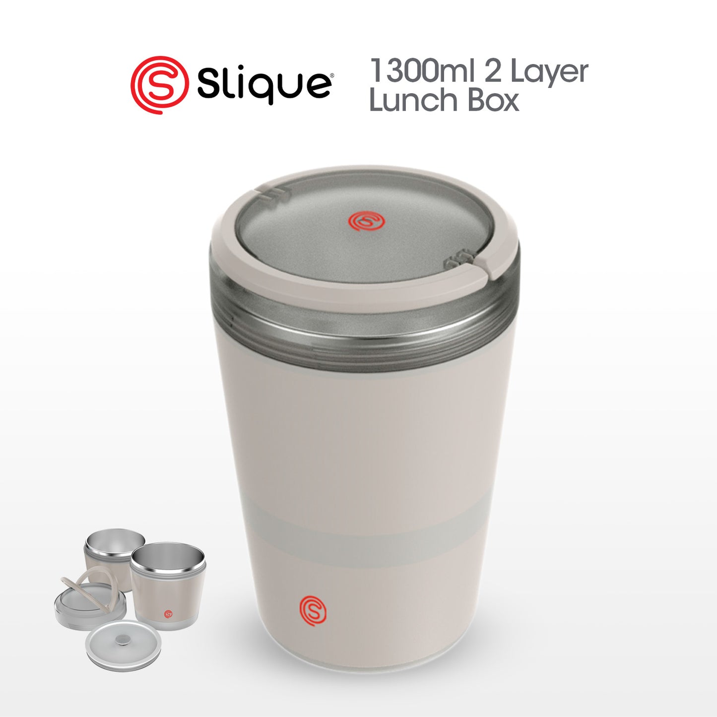 SLIQUE 2 Layer Lunch Box 1300ml