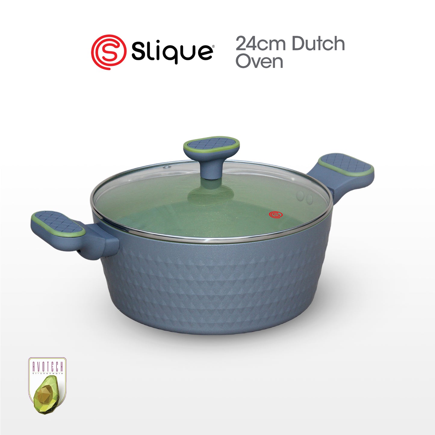 SLIQUE Premium Ceramic Dutch Oven 24cm Avotech Collection