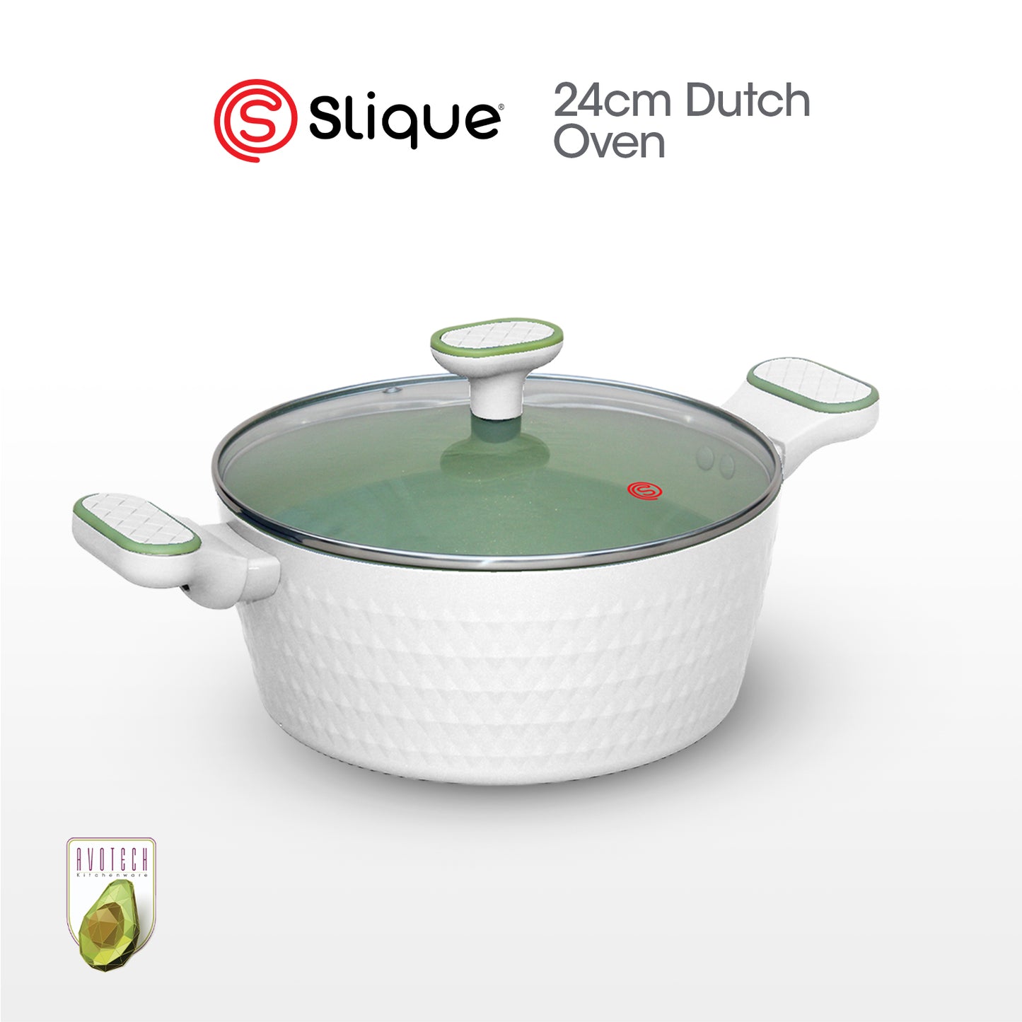 SLIQUE Premium Ceramic Dutch Oven 24cm Avotech Collection