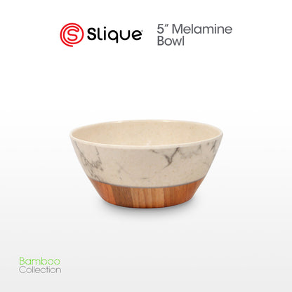 SLIQUE Premium Melamine Dinner Plate , Dessert Plate, Serving Plate, Tidbit Bowl, Sauce Dish, Pasta Bowl, Rice Spoon, Soup ladle - Bamboo Collection