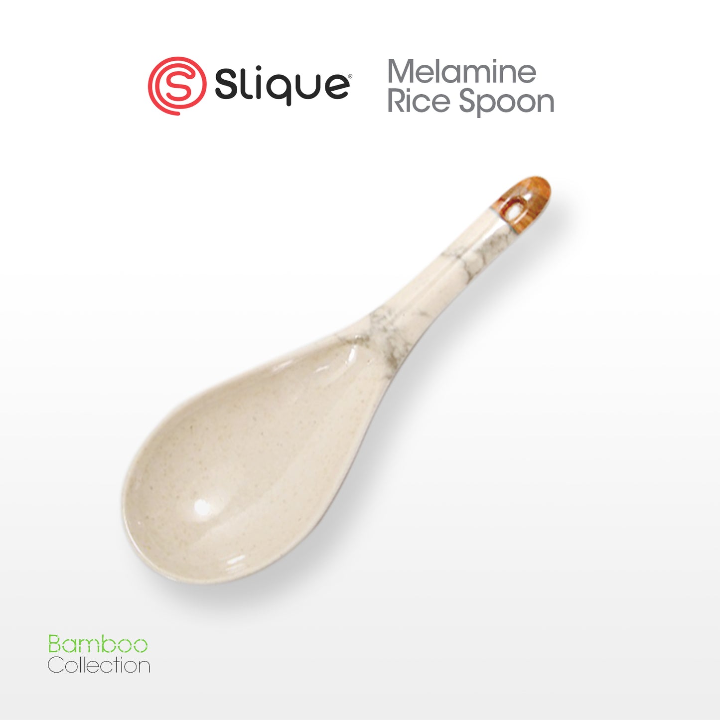 SLIQUE Premium Melamine Dinner Plate , Dessert Plate, Serving Plate, Tidbit Bowl, Sauce Dish, Pasta Bowl, Rice Spoon, Soup ladle - Bamboo Collection