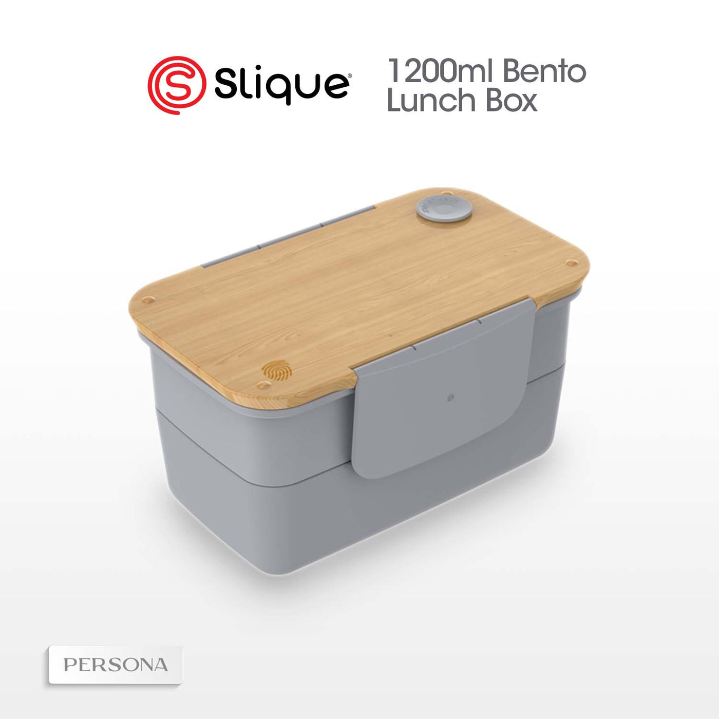 SLIQUE Lunch box w/ PP Spork Included | Compartment 1200ml BPA Free