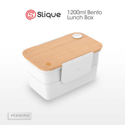 SLIQUE Lunch box w/ PP Spork Included | Compartment 1200ml BPA Free