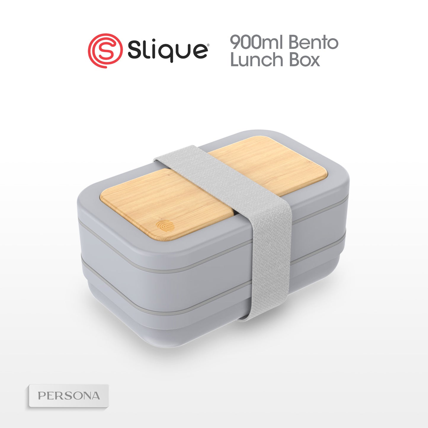 SLIQUE Lunch box w/PP Spork Included | Compartment 900ml BPA Free