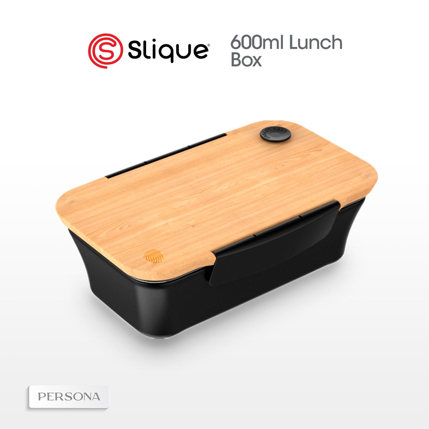 SLIQUE Lunch box w/ PP Spork Included | Compartment 600ml BPA Free