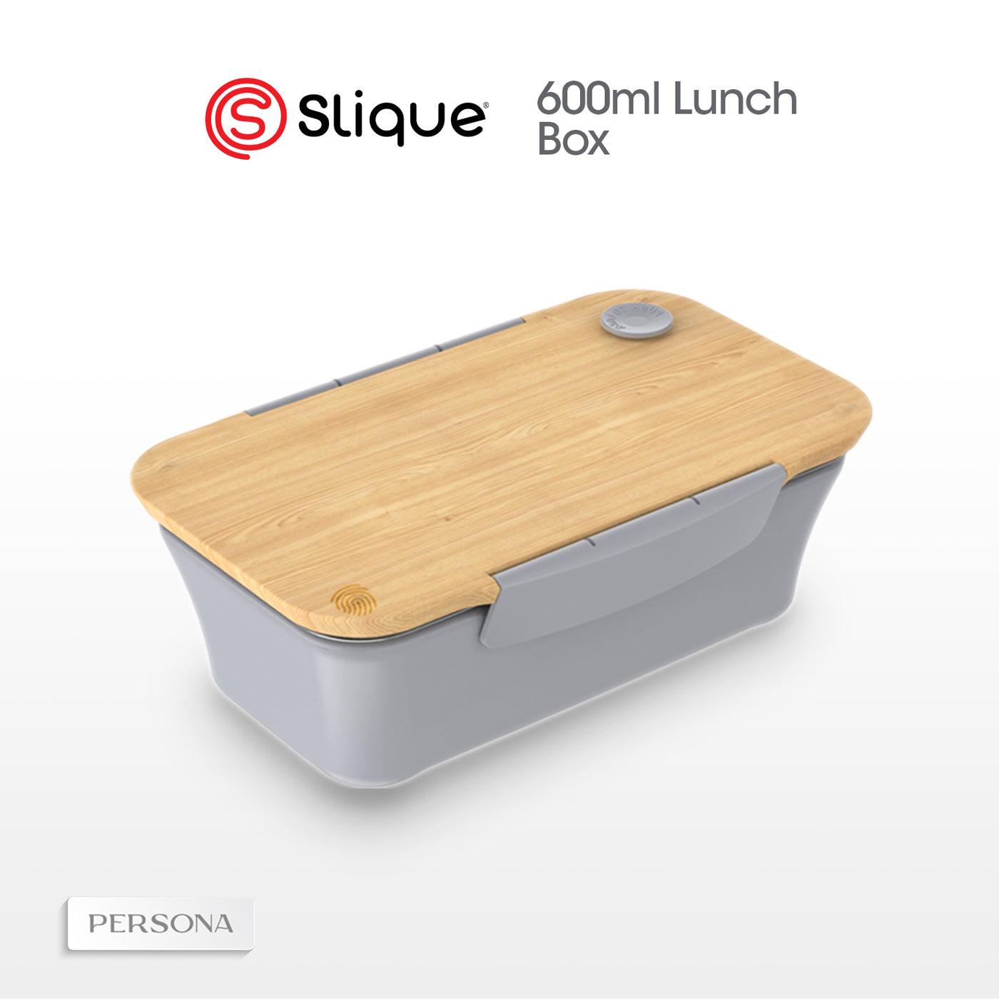 SLIQUE Lunch box w/ PP Spork Included | Compartment 600ml BPA Free