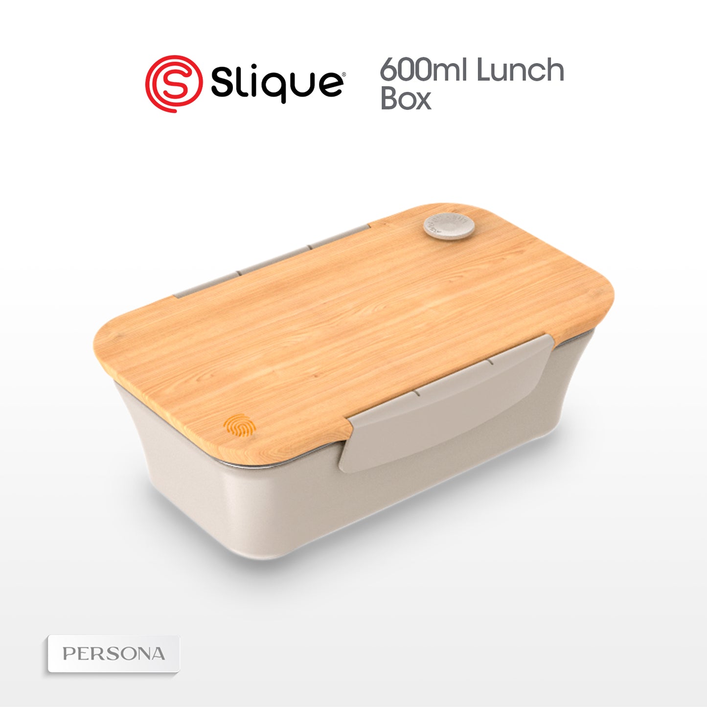 SLIQUE Lunch box w/ PP Spork Included | Compartment 600ml BPA Free