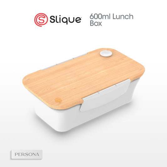 SLIQUE Lunch box w/ PP Spork Included | Compartment 600ml BPA Free