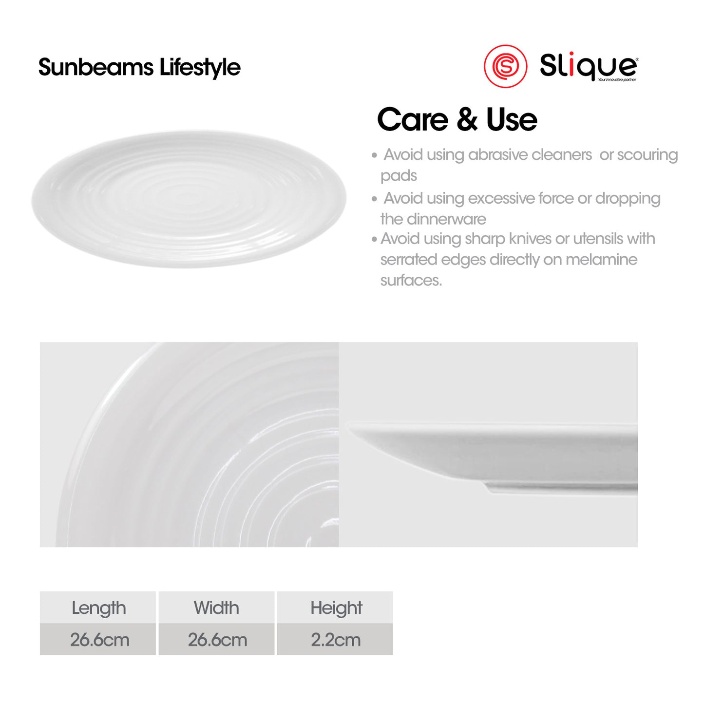 SLIQUE Premium Melamine Dinner Plate, Serving Plate, Dessert Plate, Bowl, Serving Bowl, Deep Bowl, Sauce Dish, Tumbler, Rice Spoon, Soup Ladle - Persona Collection