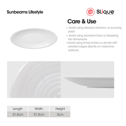 SLIQUE Premium Melamine Dinner Plate, Serving Plate, Dessert Plate, Bowl, Serving Bowl, Deep Bowl, Sauce Dish, Tumbler, Rice Spoon, Soup Ladle - Persona Collection