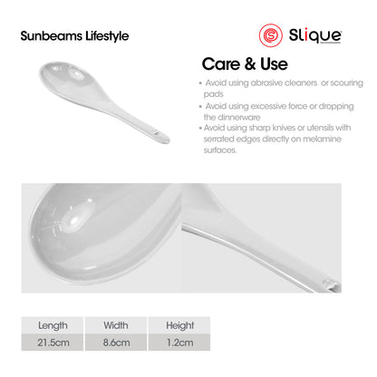 SLIQUE Premium Melamine Dinner Plate, Serving Plate, Dessert Plate, Bowl, Serving Bowl, Deep Bowl, Sauce Dish, Tumbler, Rice Spoon, Soup Ladle - Persona Collection