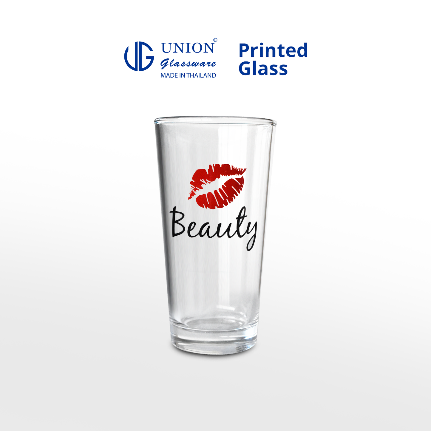 UNION GLASS Thailand Premium Printed Glass Limited Edition Design Water, Juice, Soda Glass 285ml | 9.6oz