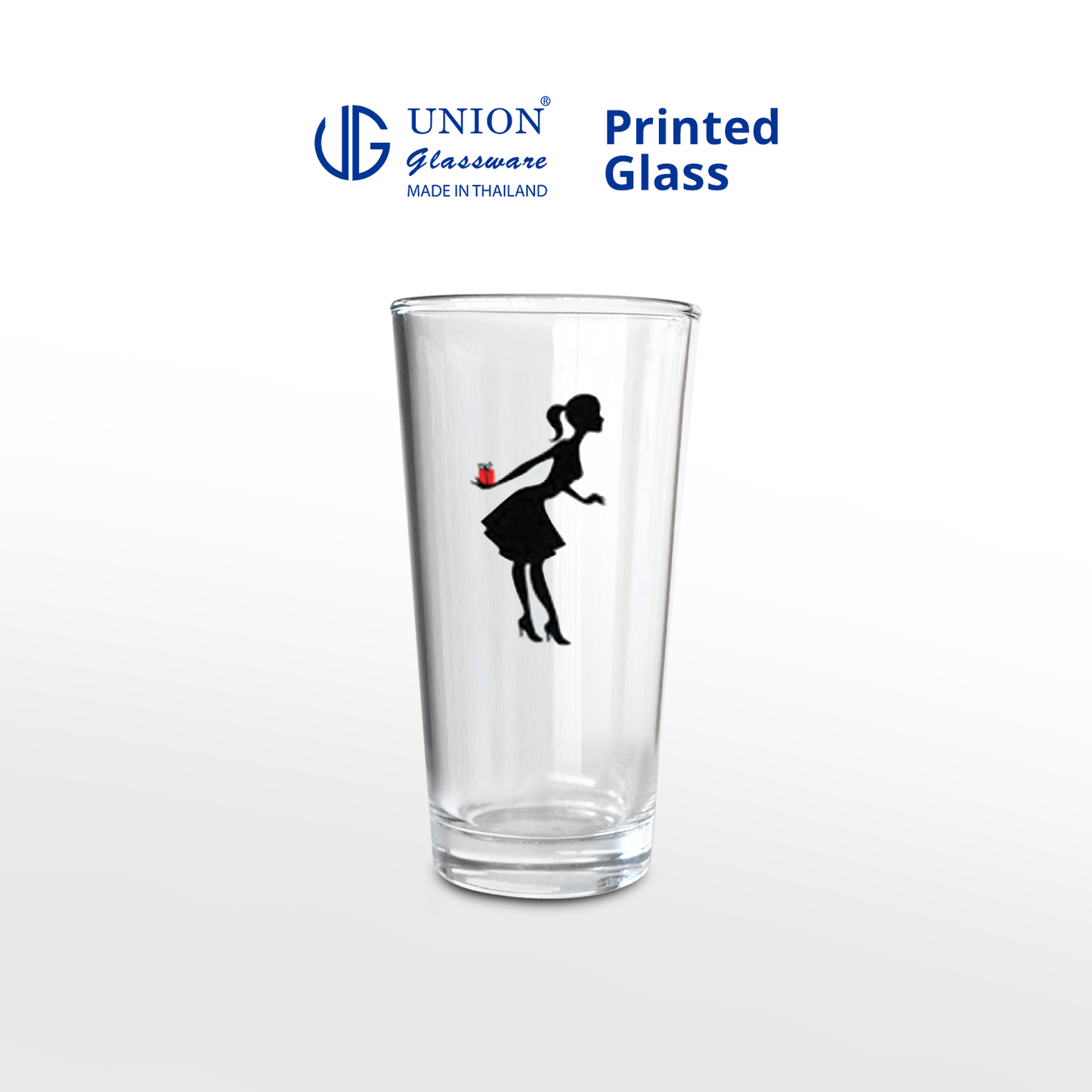 UNION GLASS Thailand Premium Printed Glass Limited Edition Design Water, Juice, Soda Glass 285ml | 9.6oz