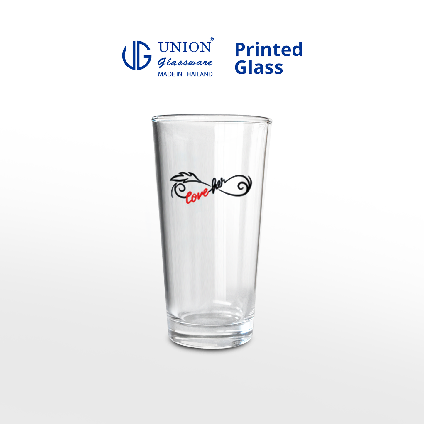 UNION GLASS Thailand Premium Printed Glass Limited Edition Design Water, Juice, Soda Glass 285ml | 9.6oz