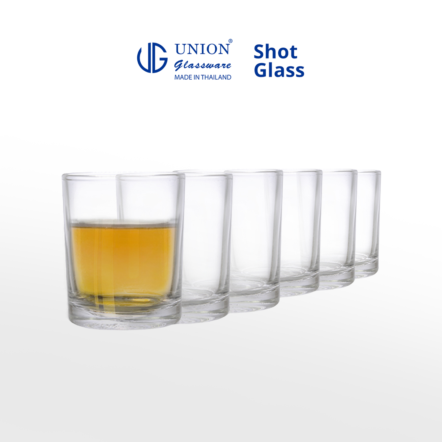 UNION GLASS Thailand Premium Clear Glass Shot Glass 60ml Set of 6