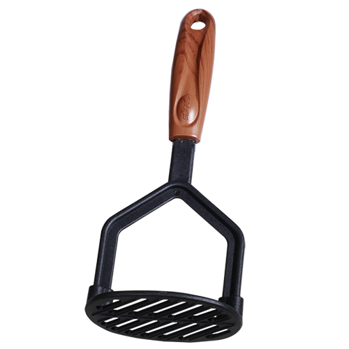 SLIQUE Wooden Nylon Kitchenware Cooking Ladle | Skimmer | Slotted Spoon | Egg Beater | Potato Smasher