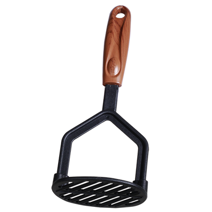 SLIQUE Wooden Nylon Kitchenware Cooking Ladle | Skimmer | Slotted Spoon | Egg Beater | Potato Smasher