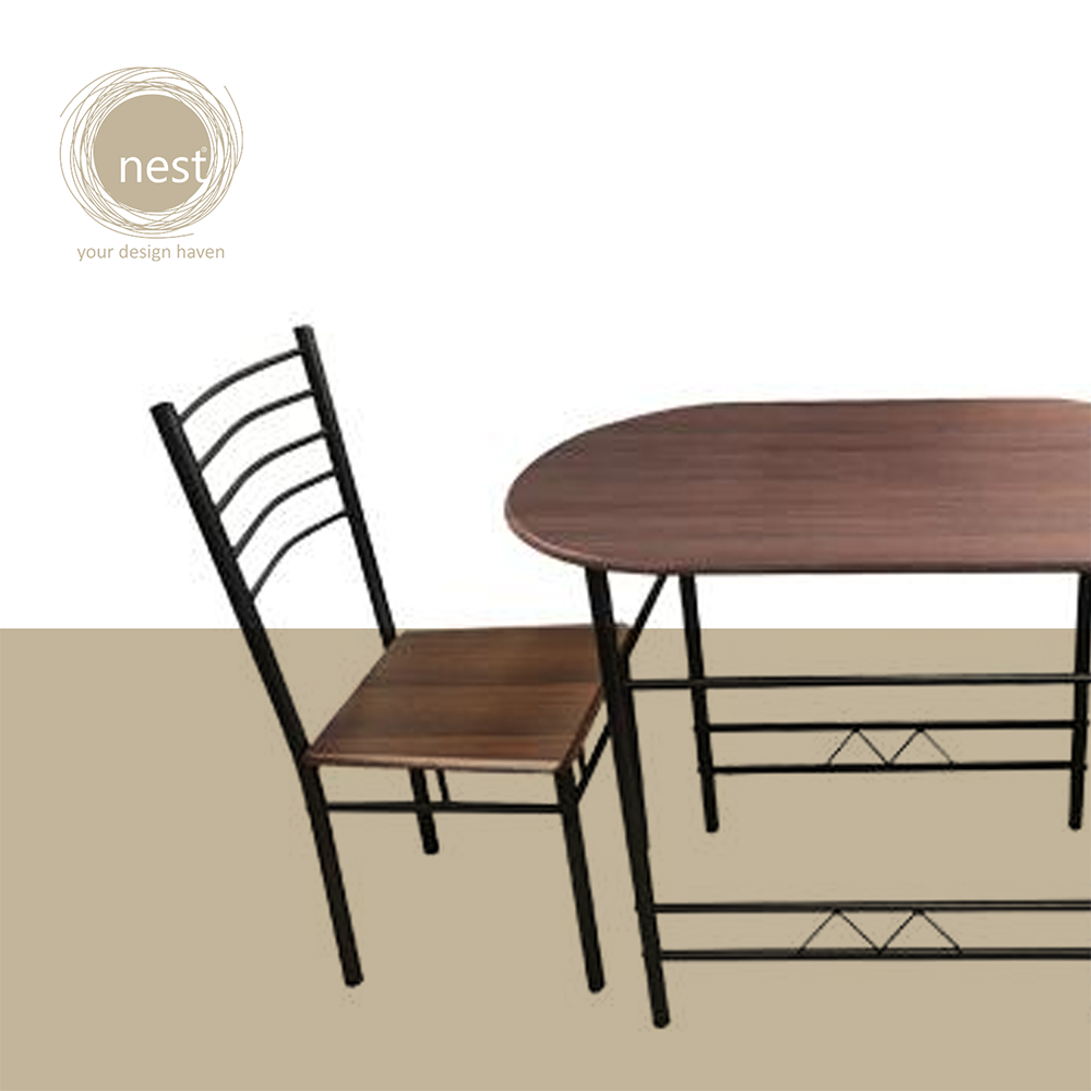 NEST DESIGN LAB Dining Table Set 2 Seater - Wenge