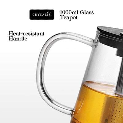 1000ml / 33.8oz CRYSALIS Glass Teapot