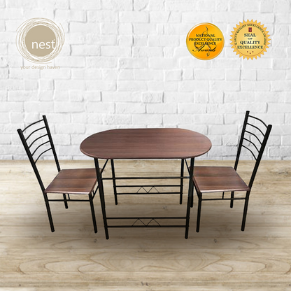 NEST DESIGN LAB Dining Table Set 2 Seater - Wenge