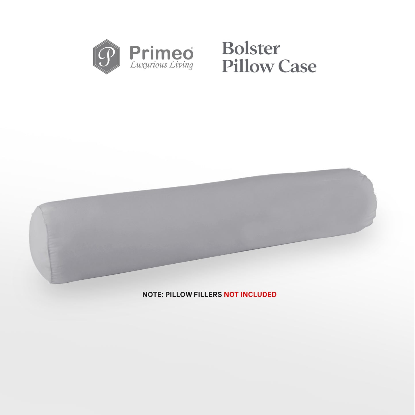 PRIMEO Premium Bolster Pillow Case Standard Size