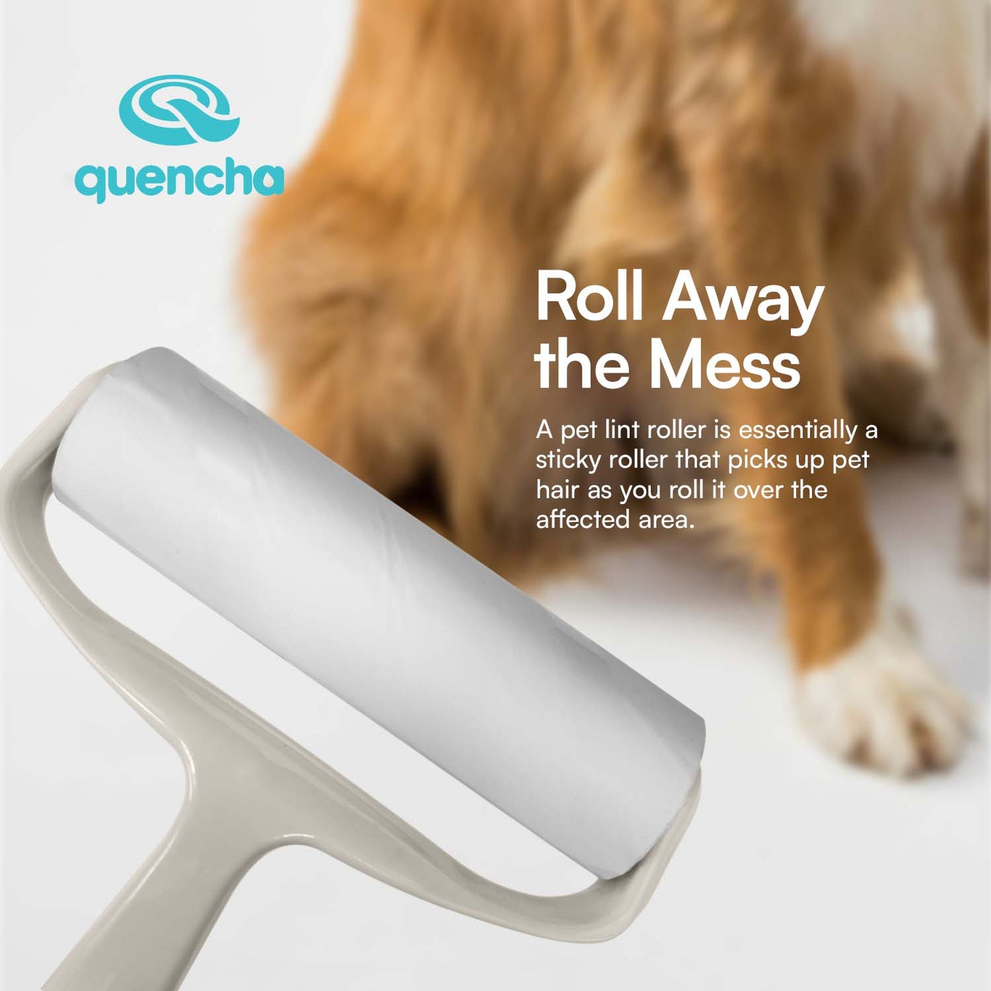 Quencha 60-Sheet Pet Hair Remover Roller