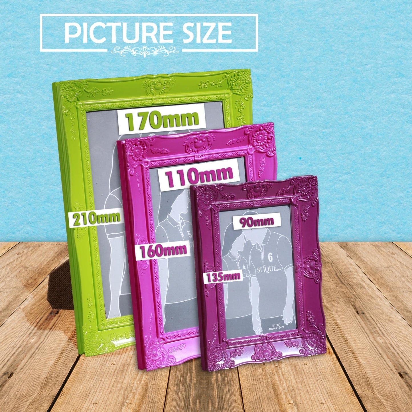 SLIQUE Premium  Picture Frame 4x6 inches Photo Display Picture Holder