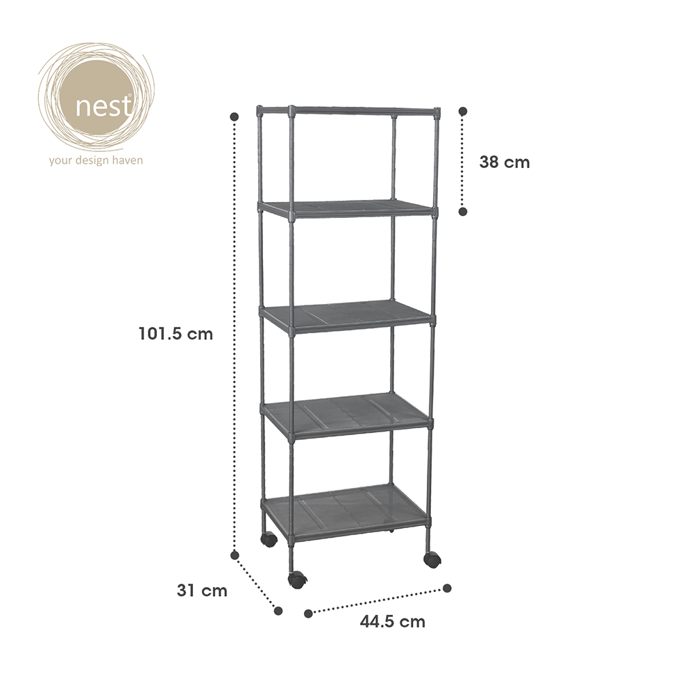 NEST DESIGN LAB Premium 5L Shelf Kitchen Organizer