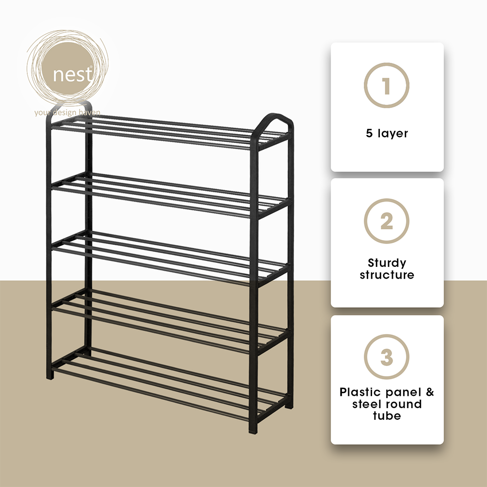 NEST DESIGN LAB Premium 5L Shoe Rack