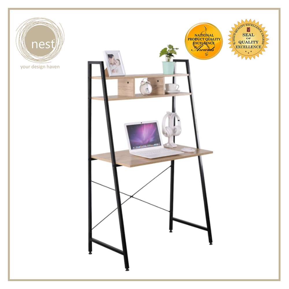 NEST DESIGN LAB 2 tier Working Desk w/ Shelf