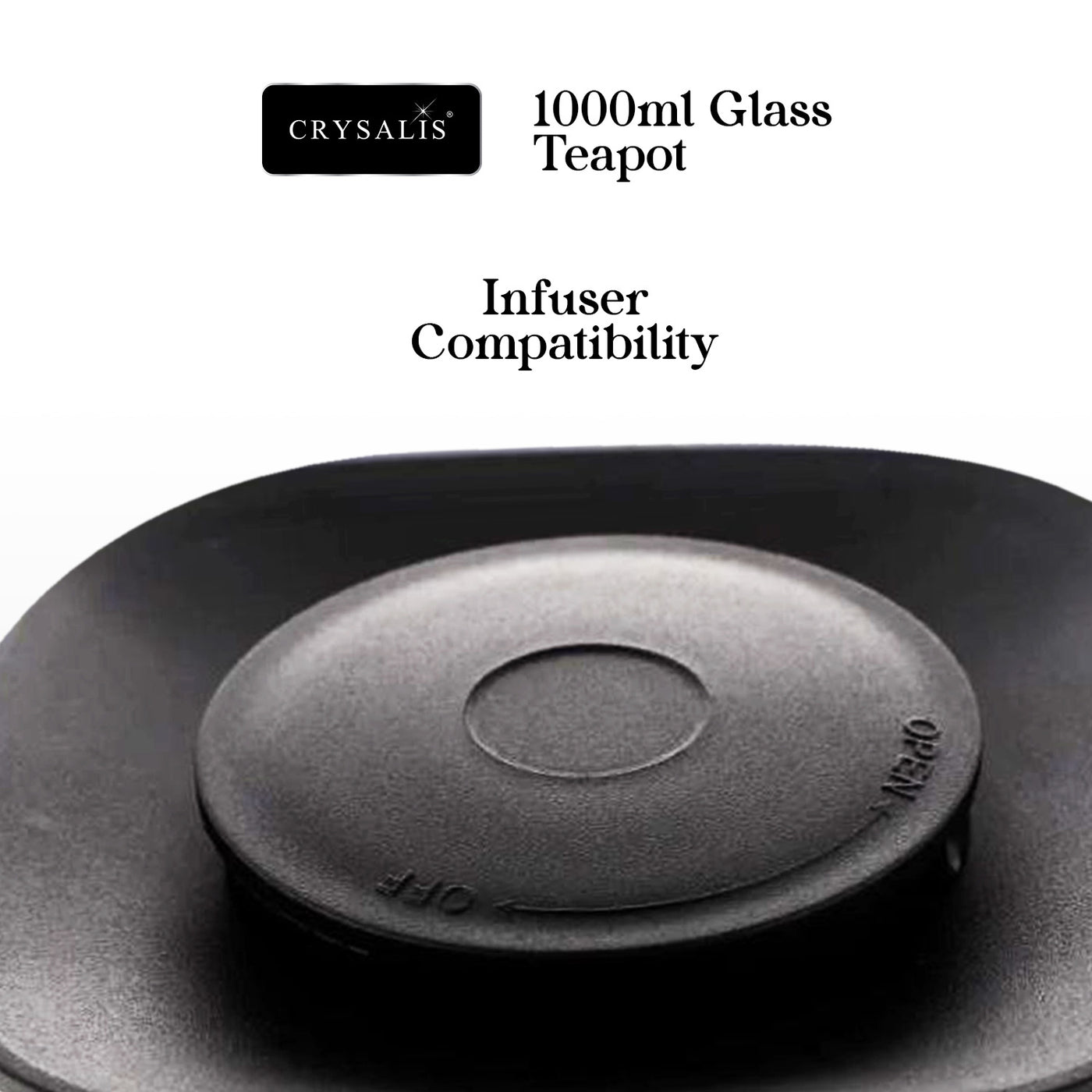 1000ml / 33.8oz CRYSALIS Glass Teapot