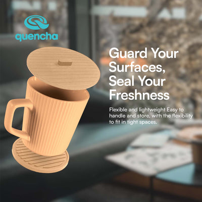 Quencha Silicone Coaster and Lid Set