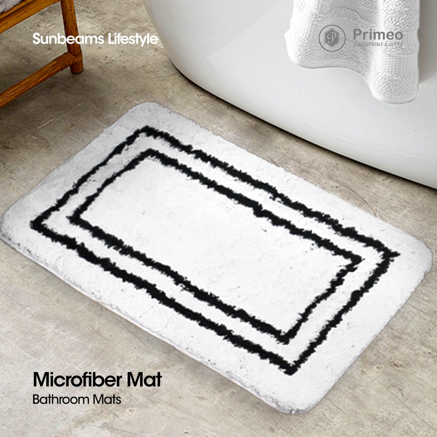 PRIMEO Premium Microfiber Bathroom Mat