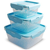 SLIQUE Square Storage Box-3Pc Set-430ml