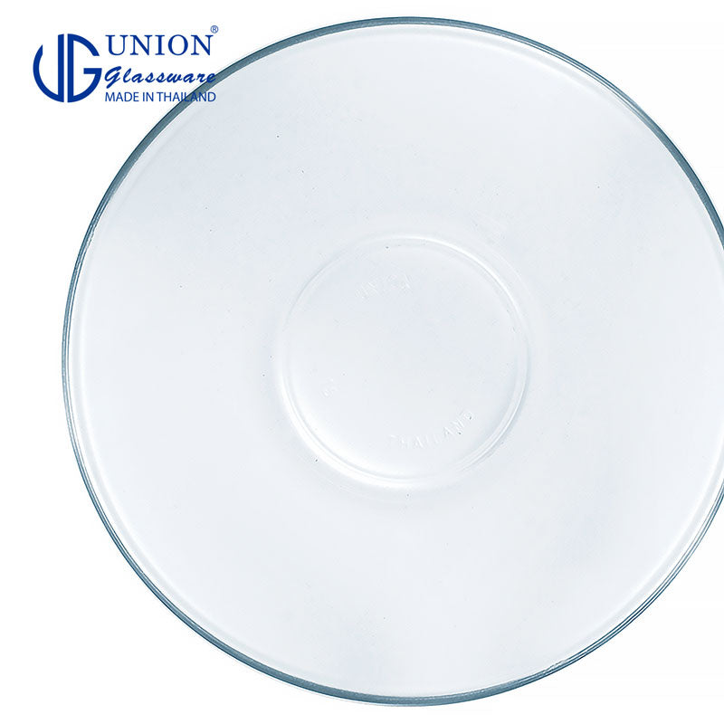 UNION GLASS Thailand Premium Clear Glass Saucer 140ml |  4.7oz | 6inches Set of 6