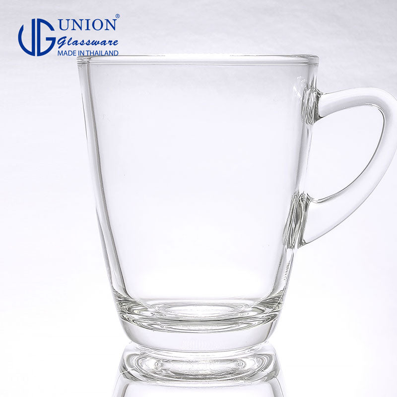 UNION GLASS Thailand Premium Clear Glass Cup Coffee, Tea, Hot Chocolate, Milk 305ml