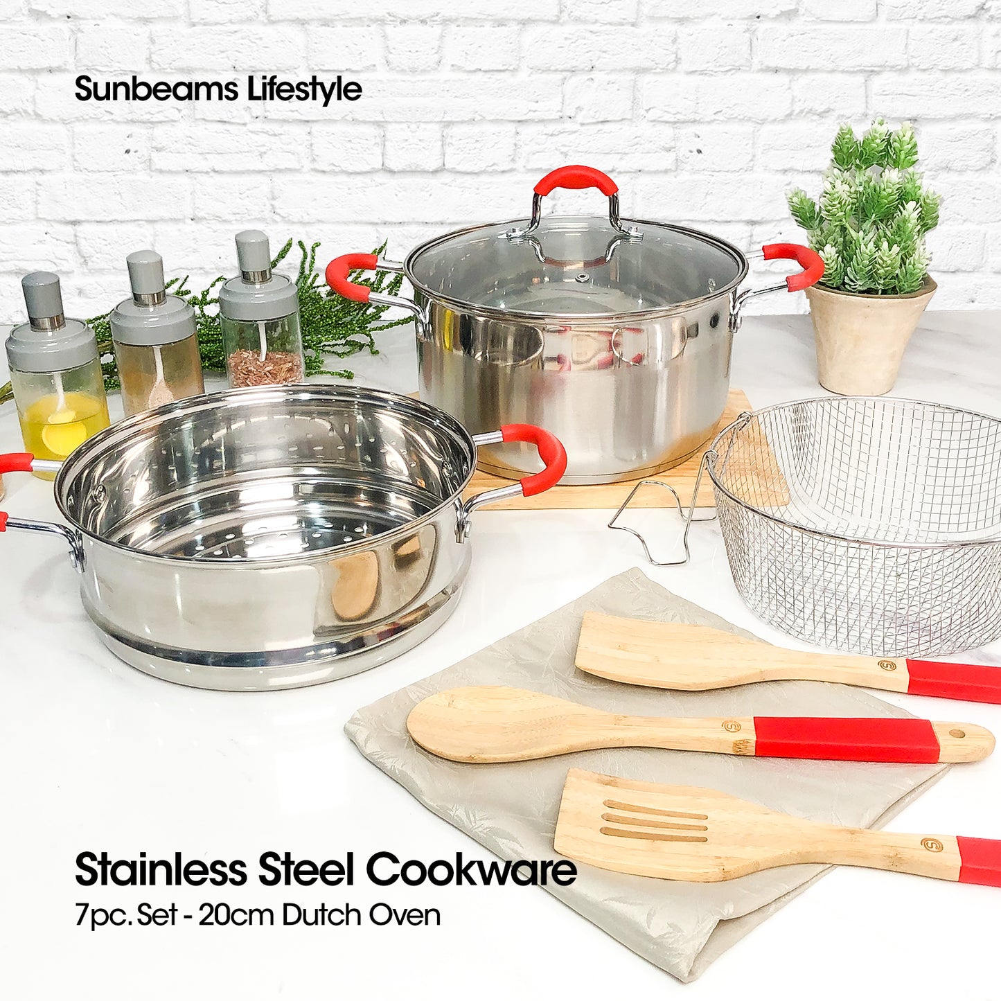 SLIQUE Master Cook Collection Stainless Steel Pots & Pans Set