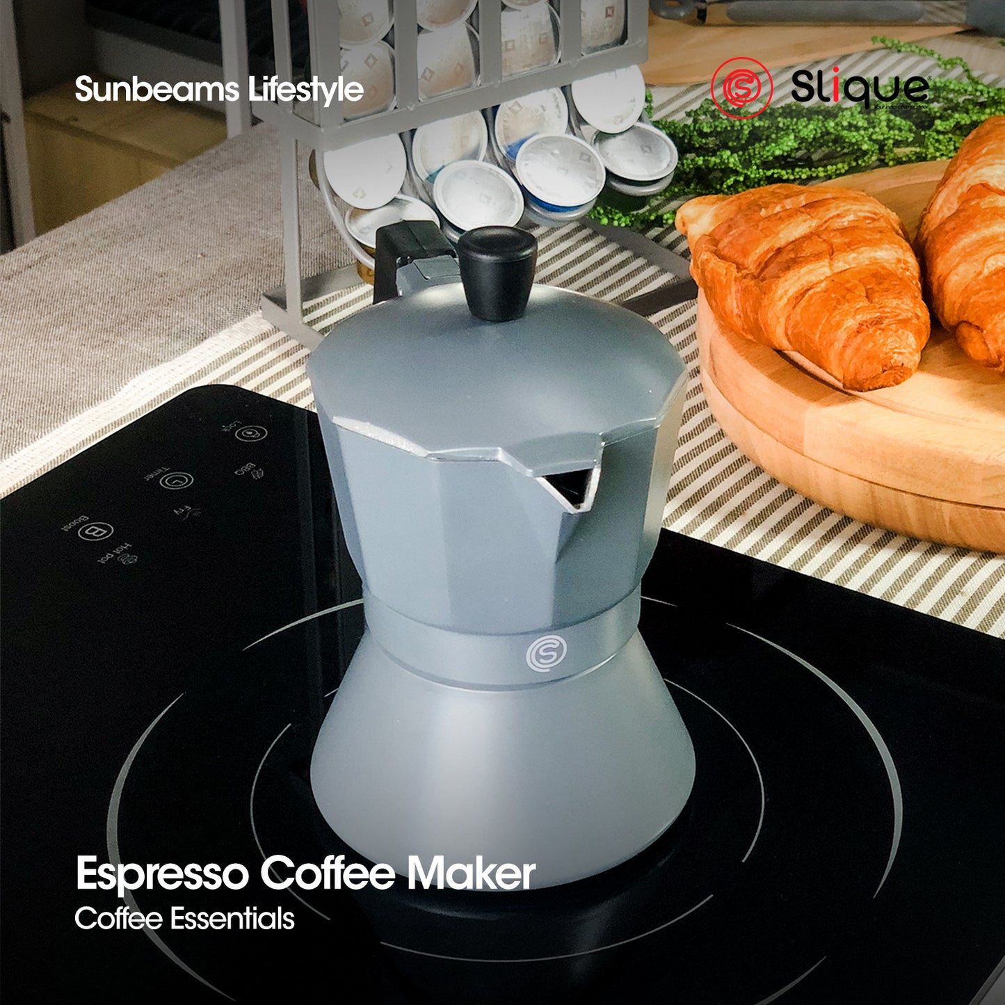 SLIQUE Premium Induction Espresso Coffee Maker