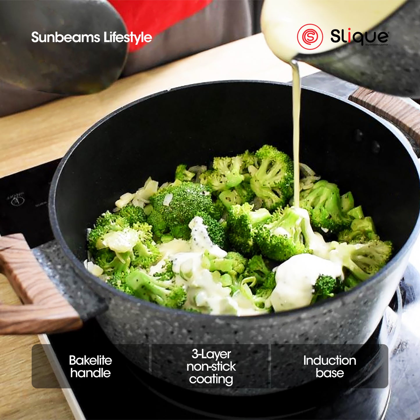 SLIQUE Premium Granite Dutch Oven 20cm/22cm