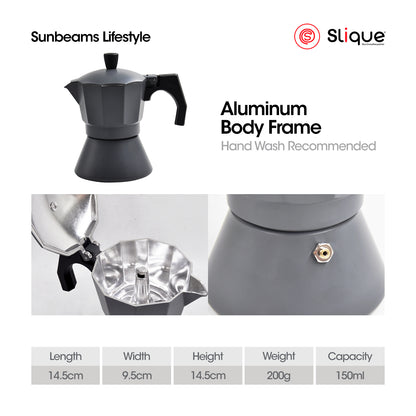 SLIQUE Premium Induction Espresso Coffee Maker