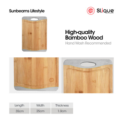 SLIQUE Wooden Cutting Board Gray | Bamboo