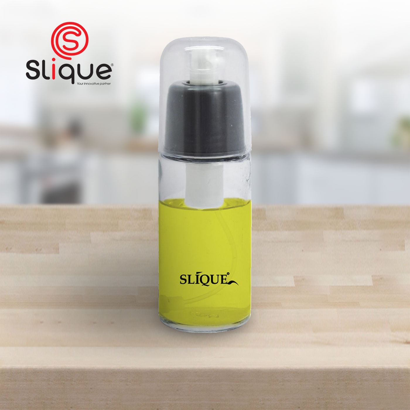 SLIQUE Premium Borosilicate Glass Oil & Vinegar Sprayer Spill Proof 160ml