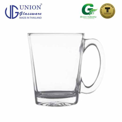 UNION GLASS Thailand Premium Clear Glass Cup Coffee, Tea, Hot Chocolate, Milk 305ml