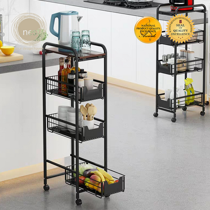 NEST DESIGN LAB 4 Tier Kitchen Basket Rack