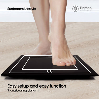 Primeo Digital Bathroom Body Weighing Scale Tempered Glass