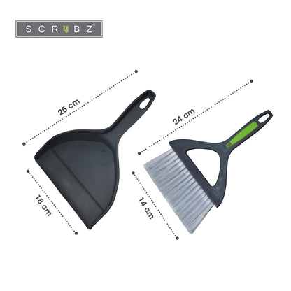 SCRUBZ Premium Dustpan with Brush