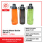 SLIQUE PP Sports Water Bottle BPA Free Set of 3 650ml